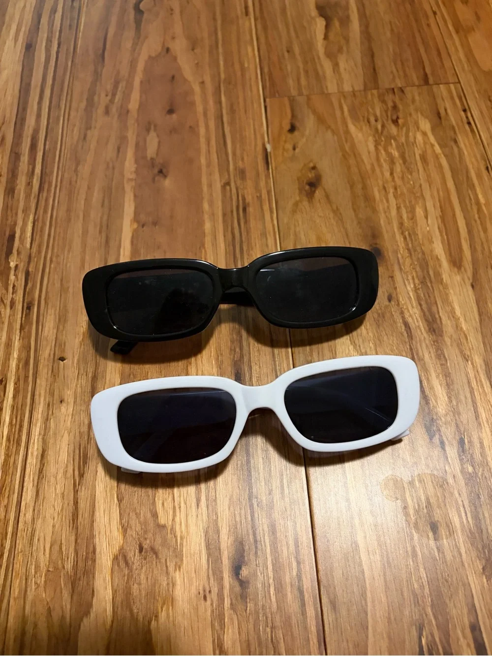 Black Y2K Rectangle Sunglasses Retro 90s Small Frame Shades